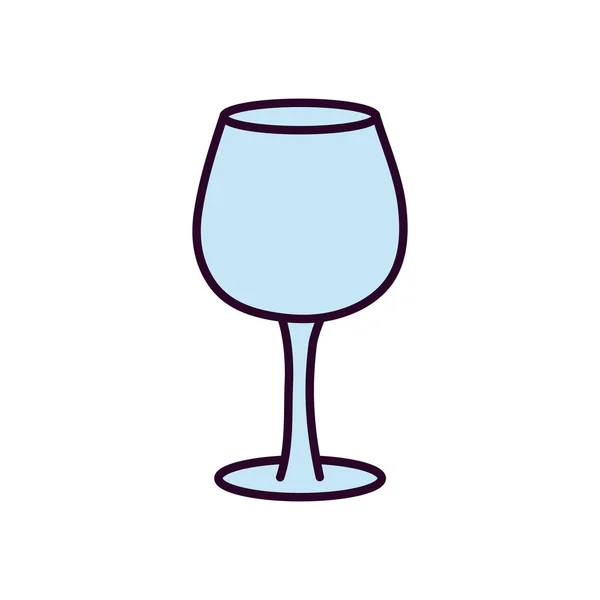 Üveg csésze ikon fehér háttér — Stock Vector
