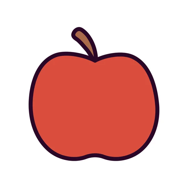 Fresh fruit apple on white background — Vector de stock