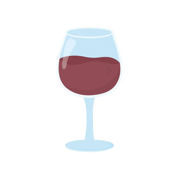 Wine glass drink on white background — Stockový vektor