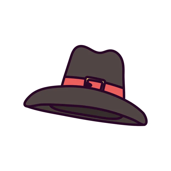 Happy thanksgiving day pilgrim hat accessory — Image vectorielle
