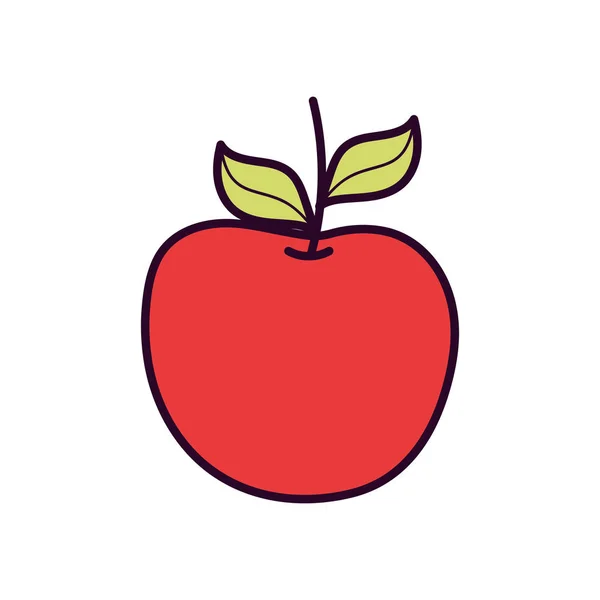 Яблучні фрукти свіжі на білому фоні — стоковий вектор