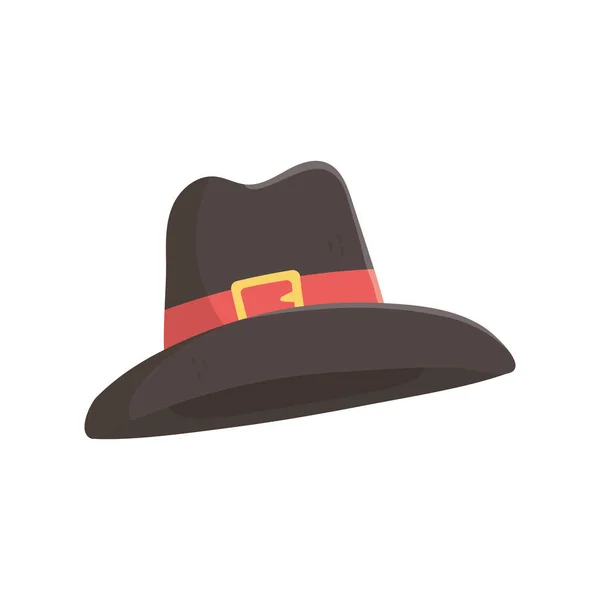 Happy thanksgiving day pilgrim hat accessory — 图库矢量图片