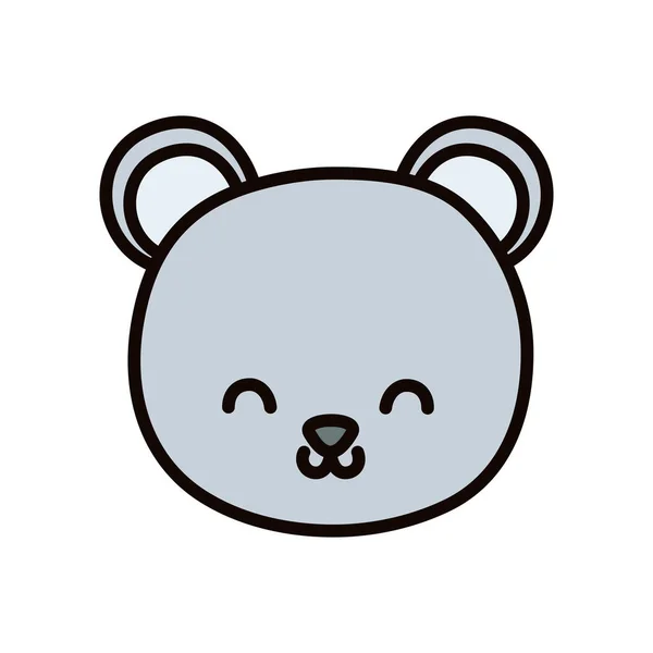 Cute bear head cartoon icon —  Vetores de Stock