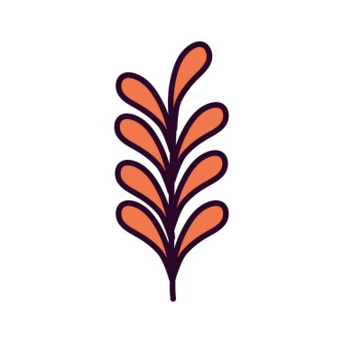 botanical flora branch on white background