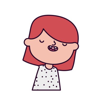 smiling cute little girl on white background