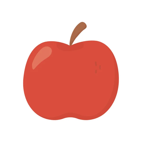 Свіже фруктове яблуко на білому фоні — стоковий вектор