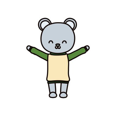 merry christmas celebration cute bear with sweater decoration