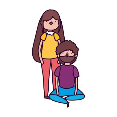 couple together on white background