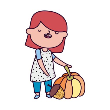 Şükran günün kutlu olsun balkabağı ve palamut kız.