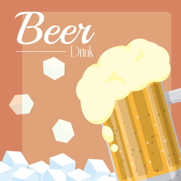 Koncepcja pić piwo — Wektor stockowy