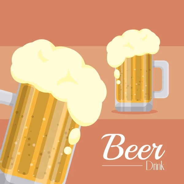 Koncepcja pić piwo — Wektor stockowy