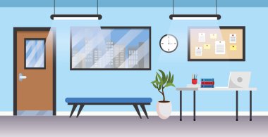 professional hospital room with first aid and chair