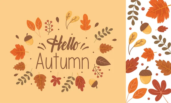 Hallo Herbst Banner Saison Design — Stockvektor