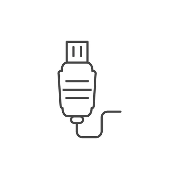 Plug usb kabel technologie design ikony vedení — Stockový vektor