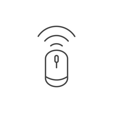 fare kablosuz teknoloji simgesi çizgi tasarımı
