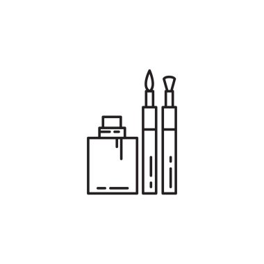 Makyaj küveti şişesi güzellik simgesi