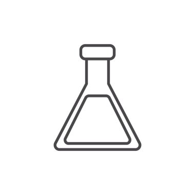 İzole edilmiş laboratuvar matarası vektör tasarımı