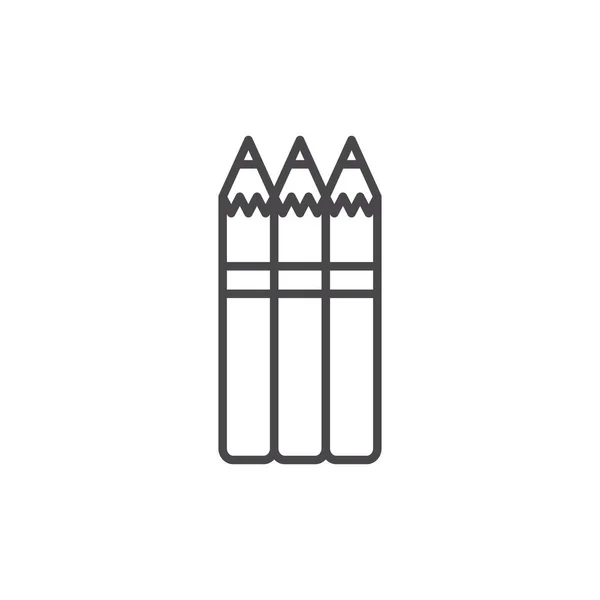 Изолированный цветной карандаш — стоковый вектор