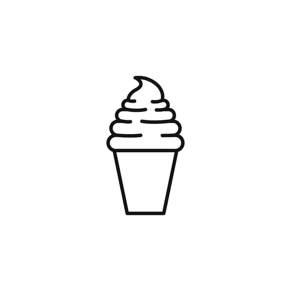 Ice cream sweet and candies icon line — Image vectorielle