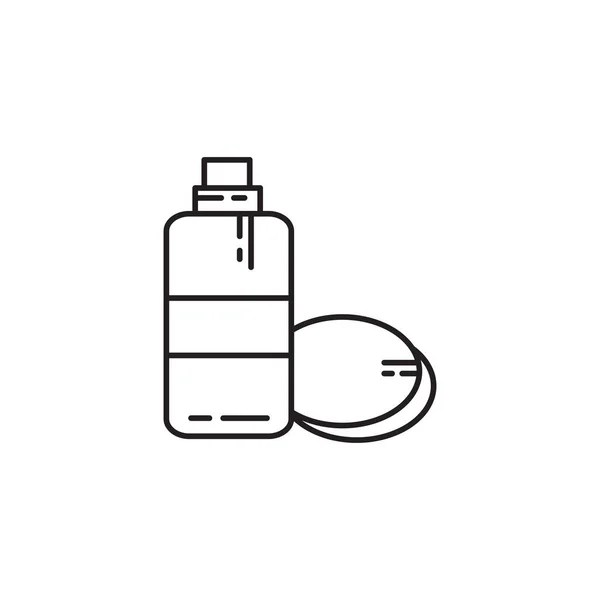 Макияж бутылка красоты плоская икона — стоковый вектор