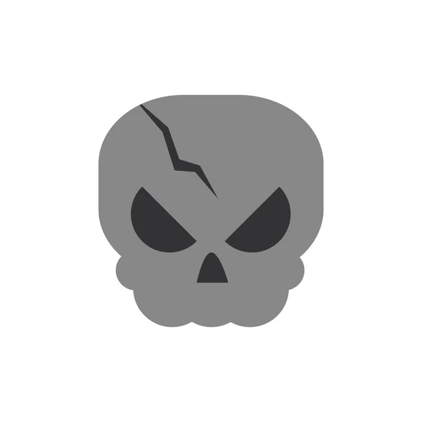 Skull trick or treat happy halloween — Stock Vector