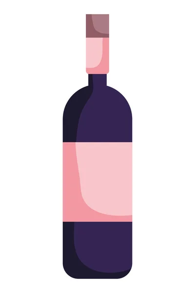 Ilustração vetorial isolada do projeto da garrafa de vinho — Vetor de Stock