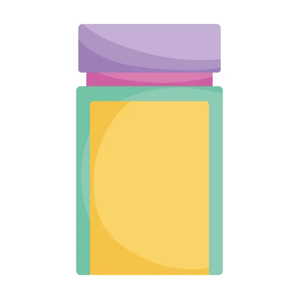 Flask jar with cap icon — Stockvektor