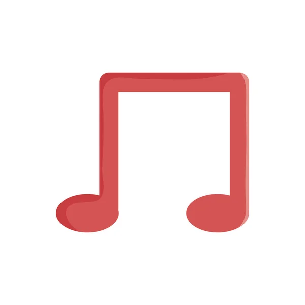 Symbole note de musique icône isolée — Image vectorielle