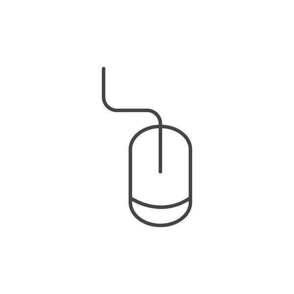 Computer mouse technology icon line design — Vector de stock