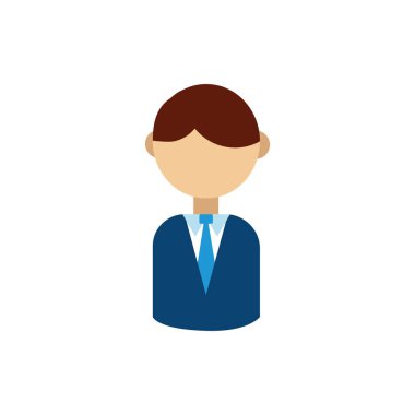 İş adamı avatar düz vektör tasarımı