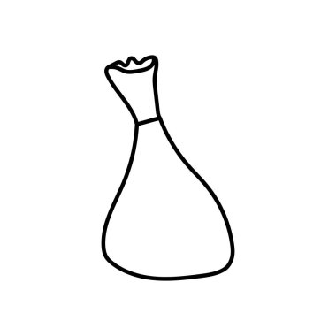 tied cloth bag accessory icon thick line