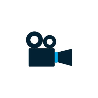 İzole edilmiş video kamera simgesi vektör tasarımı