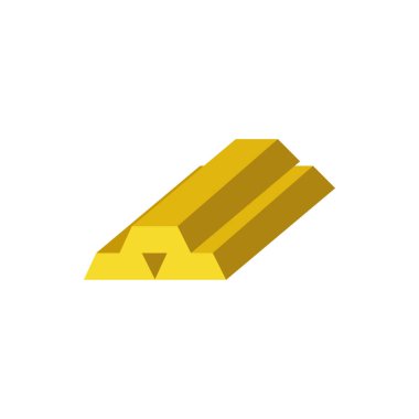 Isolated golden bars icon flat vector design