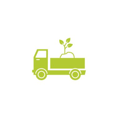truck eco friendly fill style icon