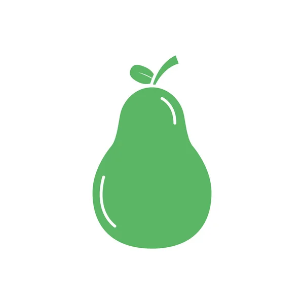 Diseño aislado del vector de fruta de pera — Vector de stock