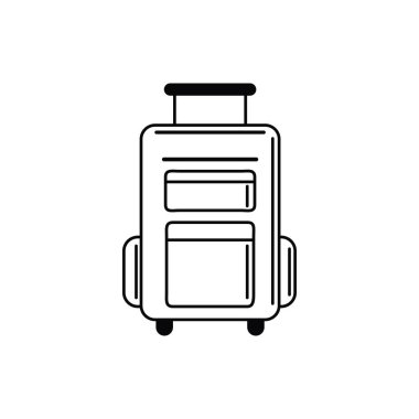 suitcase vacation travel icon line