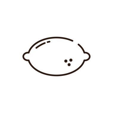 İzole edilmiş limon simgesi vektör çizgisi tasarımı