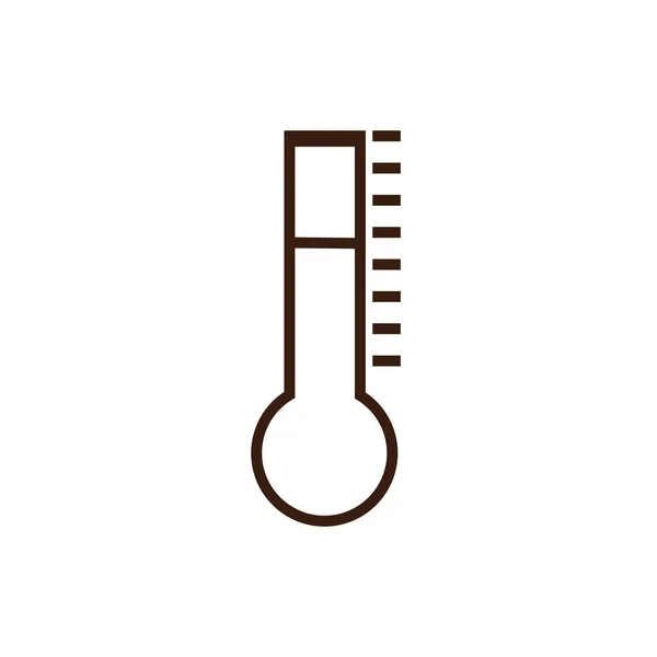 Isolated medical thermometer line and fill vector design — ストックベクタ