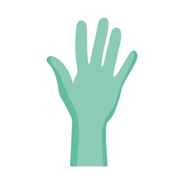 Green hand showing fingers icon — Archivo Imágenes Vectoriales