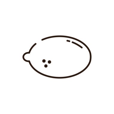 İzole kivi simgesi çizgisi vektör tasarımı