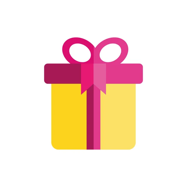 Boldog születésnapot ajándék ikon lapos vektor design — Stock Vector