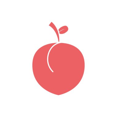 Isolated peach fruit vector design
