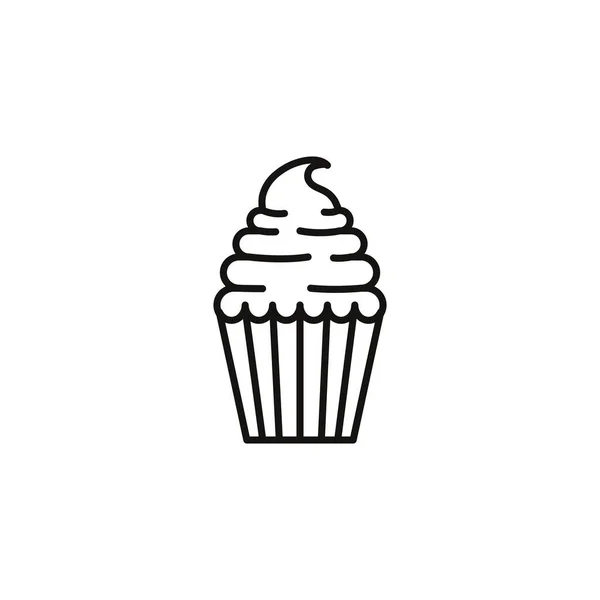 Cupcake sweet and candies icon line — Wektor stockowy