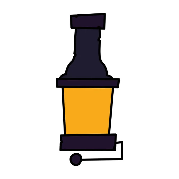 Lamp light object icon image — Vector de stock