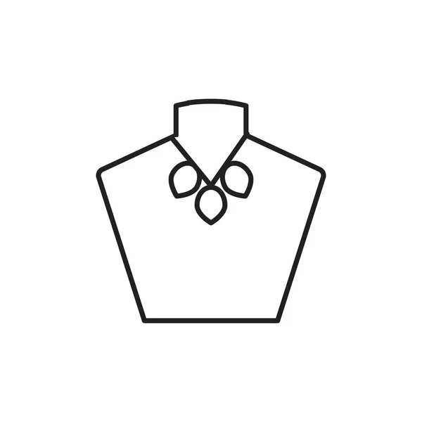 Isolated necklace icon line design — Stock vektor