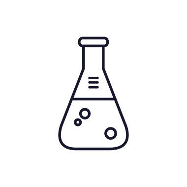 Isolated laboratory flask icon line vector design