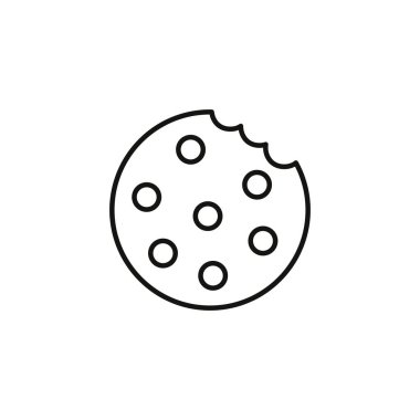 bitten cookie sweet and candies icon line