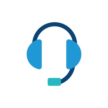 İzole müzik kulaklıkları düz vektör tasarımı