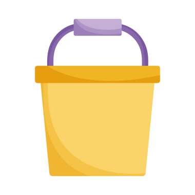 plastic bucket clean handle icon