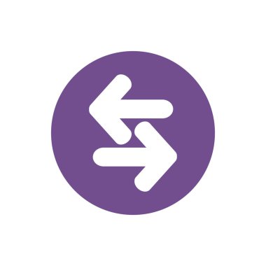 icon of double direction in color circle